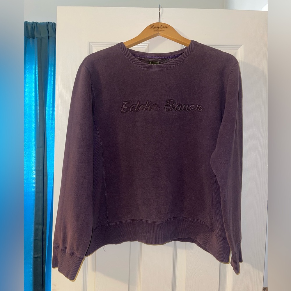 Woman’s Vintage Eddie Bauer Purple Crewneck